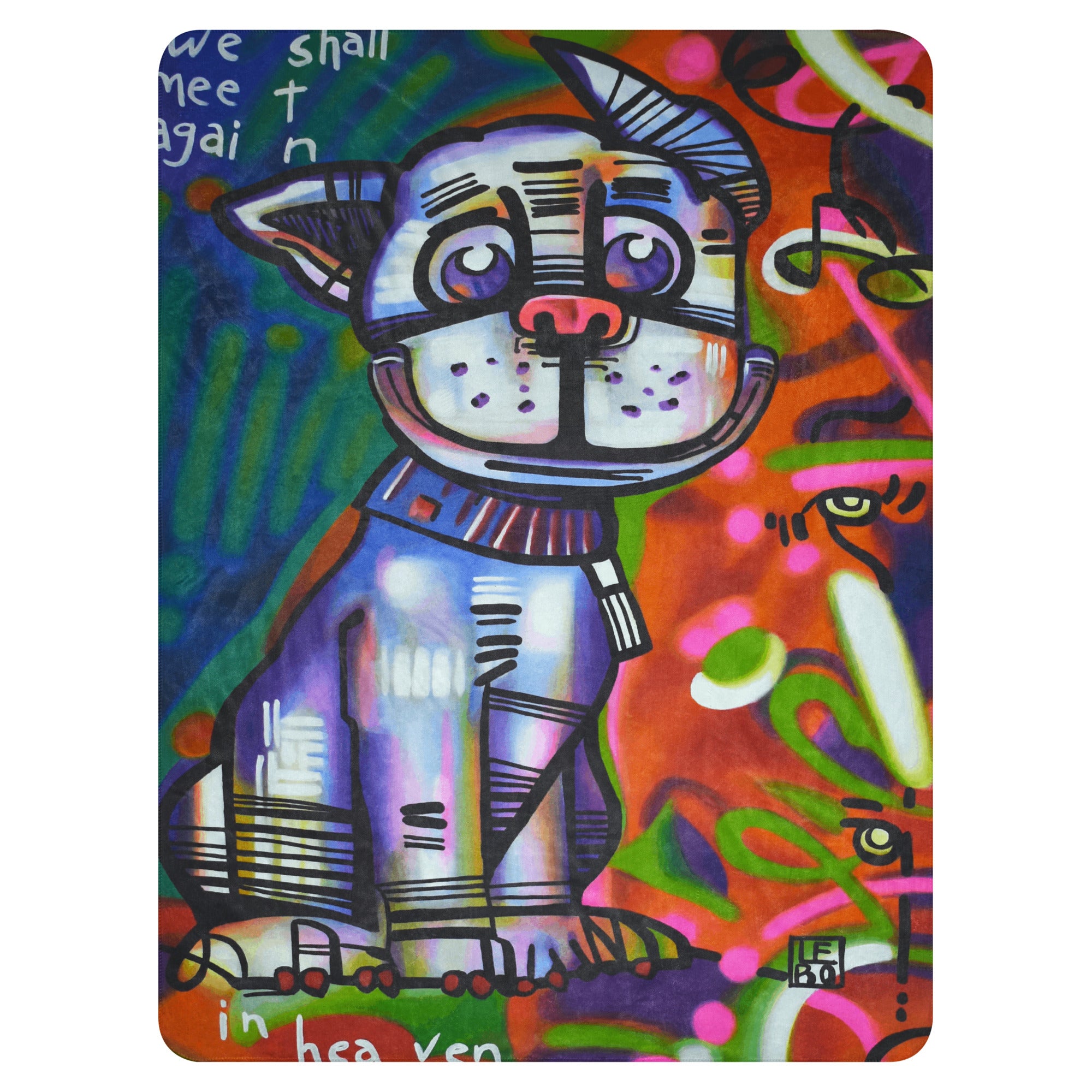 We Shall Meet Again In Heaven - Lebo Fleece Sherpa Blanket